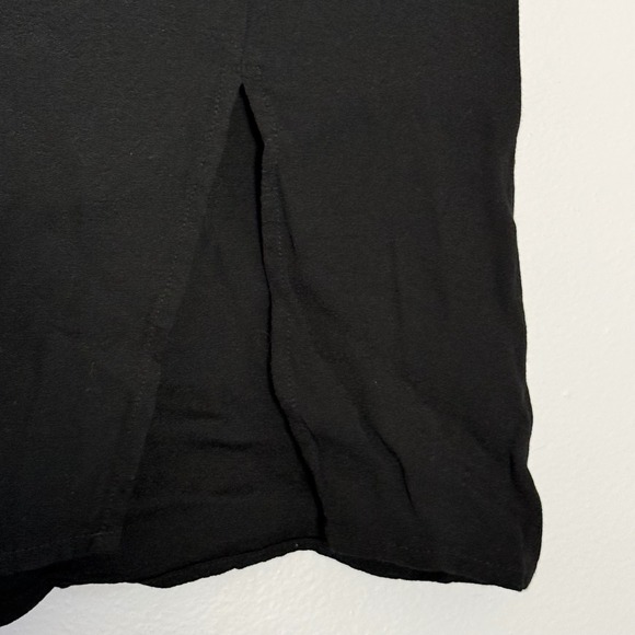 Reformation Margot Mini Skirt Black Side Slit Crepe - 2 - Picture 3 of 6